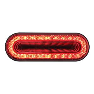 UNITED PACIFIC - 36656 - LUZ DE ESPEJO OVALADA DE 24 LED DE 6" (PARADA, GIRO Y TRASERA) - LED ROJO/LEENTE ROJA
