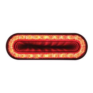 UNITED PACIFIC - 36664 - LUZ DE ESPEJO OVALADA DE 24 LED DE 6" (PARADA, GIRO Y TRASERA) - LED ROJO/LENTE TRANSPARENTE