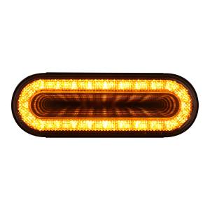UNITED PACIFIC - 36665 - LUZ DE ESPEJO OVALADA DE 24 LED DE 6" (SEÑAL DE GIRO) - LED ÁMBAR/LENTE TRANSPARENTE