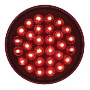 UNITED PACIFIC - 36832 - LUZ REDONDA DE 30 LED DE 4" (PARADA, GIRO Y TRASERA) - LED ROJA/LENTE ROJA