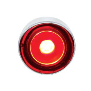 UNITED PACIFIC - 36898 - 3 LUZ LED DE ALTA POTENCIA DE 1" (LIQUIDACIÓN/MARCADOR) CON VISERA - LED ROJO/LENTE ROJA