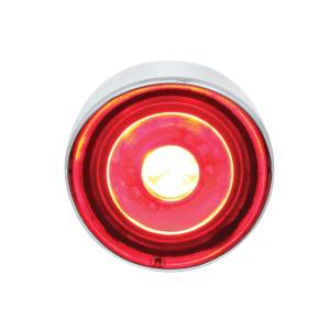 UNITED PACIFIC - 36907 - 3 LUZ LED DE ALTA POTENCIA DE 1" (LIQUIDACIÓN/MARCADOR) CON VISERA - LED ROJO/LENTE TRANSPARENTE