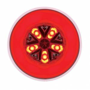 UNITED PACIFIC - 36922 - GLOLIGHT REDONDA DE 18 LED DE 4" (PARADA, GIRO Y COLA) - LED ROJO/LENTE ROJA (TARJETA)