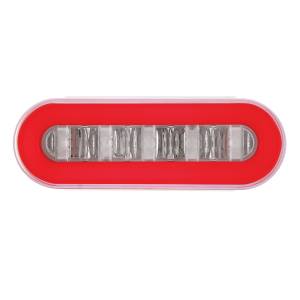 UNITED PACIFIC - UNITED PACIFIC - 36924 - GLOLIGHT OVALADA DE 22 LED DE 6" CON DISEÑO INTERIOR DE BARRA DIVISORA (PARADA, GIRO Y COLA) - LED ROJO/INSERTO ROJO (TARJETA) - Image 2