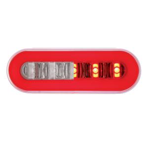 UNITED PACIFIC - UNITED PACIFIC - 36924B - GLOLIGHT OVALADA DE 22 LED DE 6" CON DISEÑO INTERIOR DE BARRA DIVISORA (PARADA, GIRO Y COLA) - LED ROJO/INSERTO ROJO (A GRANEL) - Image 3