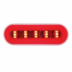 UNITED PACIFIC - UNITED PACIFIC - 36924BRK - KIT DE GLOLIGHT OVALADO DE 22 LED DE 6" CON DISEÑO INTERIOR DE BARRA DIVISORA (PARADA, GIRO Y COLA) - LED ROJO/INSERTO ROJO (CADA UNO) - Image 2