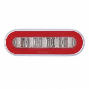 UNITED PACIFIC - UNITED PACIFIC - 36924BRK - KIT DE GLOLIGHT OVALADO DE 22 LED DE 6" CON DISEÑO INTERIOR DE BARRA DIVISORA (PARADA, GIRO Y COLA) - LED ROJO/INSERTO ROJO (CADA UNO) - Image 4