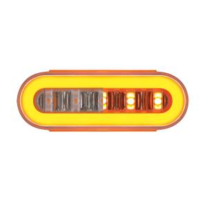 UNITED PACIFIC - UNITED PACIFIC - 36925B - LENTE TRANSPARENTE OVALADA DE 22 LED DE 6" CON LUZ GLOLIGHT DE INSERTO HALO - LED ÁMBAR/INSERTO ÁMBAR (A GRANEL) - Image 3