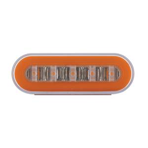 UNITED PACIFIC - UNITED PACIFIC - 36925B - LENTE TRANSPARENTE OVALADA DE 22 LED DE 6" CON LUZ GLOLIGHT DE INSERTO HALO - LED ÁMBAR/INSERTO ÁMBAR (A GRANEL) - Image 4