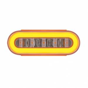 UNITED PACIFIC - UNITED PACIFIC - 36925BAK - LENTE TRANSPARENTE OVALADA DE 22 LED DE 6" CON INSERTO DE HALO KIT DE LUZ GLOLIGHT - LED ÁMBAR/INSERTO ÁMBAR (CADA UNO) - Image 3