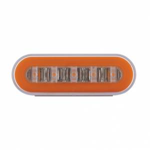 UNITED PACIFIC - UNITED PACIFIC - 36925BAK - LENTE TRANSPARENTE OVALADA DE 22 LED DE 6" CON INSERTO DE HALO KIT DE LUZ GLOLIGHT - LED ÁMBAR/INSERTO ÁMBAR (CADA UNO) - Image 4