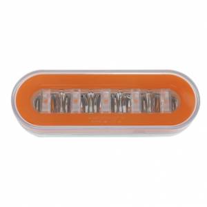 UNITED PACIFIC - UNITED PACIFIC - 36925BAK - LENTE TRANSPARENTE OVALADA DE 22 LED DE 6" CON INSERTO DE HALO KIT DE LUZ GLOLIGHT - LED ÁMBAR/INSERTO ÁMBAR (CADA UNO) - Image 5