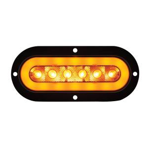 UNITED PACIFIC - 36954 - GLOLIGHT DE MONTAJE DE BRIDA OVALADA DE 22 LED DE 6" (SEÑAL DE GIRO) - LED ÁMBAR/LENTE ÁMBAR