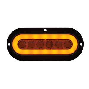 UNITED PACIFIC - UNITED PACIFIC - 36954 - GLOLIGHT DE MONTAJE DE BRIDA OVALADA DE 22 LED DE 6" (SEÑAL DE GIRO) - LED ÁMBAR/LENTE ÁMBAR - Image 2