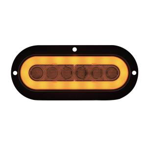 UNITED PACIFIC - UNITED PACIFIC - 36956 - GLOLIGHT DE MONTAJE DE BRIDA OVALADA DE 22 LED DE 6" (SEÑAL DE GIRO) - LED ÁMBAR/LENTE TRANSPARENTE - Image 2