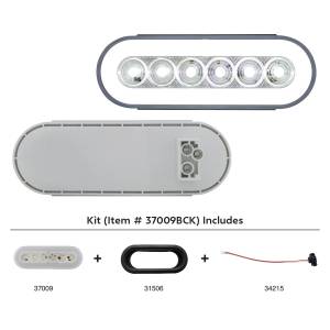 UNITED PACIFIC - 37009BCK - KIT DE LUZ GLO OVALADA DE 22 LED DE 6" (RESPALDO)