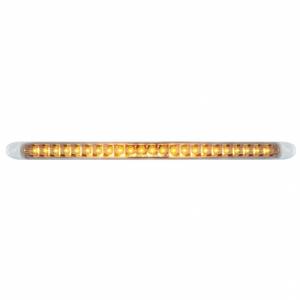 UNITED PACIFIC - 37091 - 23 SMD LED 17-1/4" BARRA DE LUZ DE SEÑAL DE GIRO REFLECTOR SOLAMENTE - LED ÁMBAR/LENTE TRANSPARENTE