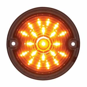 UNITED PACIFIC - UNITED PACIFIC - 37095 - LUZ DE SEÑAL DE 21 LED 3-1/4" PARA MOTO HARLEY CON ENCHUFE 1156 - LED ÁMBAR/LENTE HUMO - Image 1