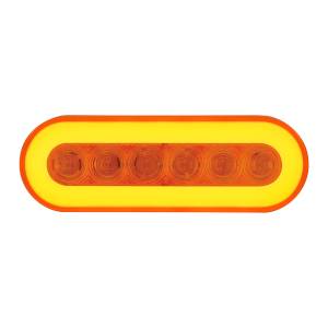 UNITED PACIFIC - UNITED PACIFIC - 37129 - GLOLIGHT OVALADA DE 22 LED DE 6" (SEÑAL DE GIRO) - LED ÁMBAR/LENTE ÁMBAR - Image 2