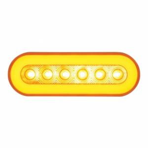 UNITED PACIFIC - UNITED PACIFIC - 37129BAK - KIT DE BARRA GLOLIGHT OVALADA DE 22 LED DE 6" (SEÑAL DE GIRO) - LED ÁMBAR/LEENTE ÁMBAR (CADA UNO) - Image 2