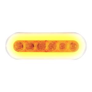 UNITED PACIFIC - UNITED PACIFIC - 37131 - GLOLIGHT OVALADA DE 22 LED DE 6" (SEÑAL DE GIRO) - LED ÁMBAR/LENTE TRANSPARENTE - Image 2