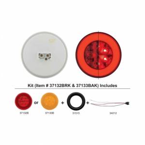 UNITED PACIFIC - UNITED PACIFIC - 37132BRK - KIT DE LUCES GLO REDONDAS DE 4" DE 21 LED (PARADA, GIRO Y TRASERA) - LED ROJO/LENTE ROJA (A GRANEL) - Image 4
