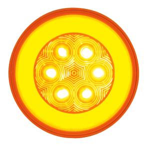 UNITED PACIFIC - 37133 - 21 LED 4" GLOLIGHT (SEÑAL DE GIRO) - LED ÁMBAR/LENTE ÁMBAR