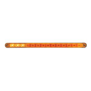 UNITED PACIFIC - UNITED PACIFIC - 37522 - BARRA DE LUCES SECUENCIAL DE 14 LED DE 12" CON BISEL - LED ÁMBAR/LEENTE ÁMBAR - Image 1