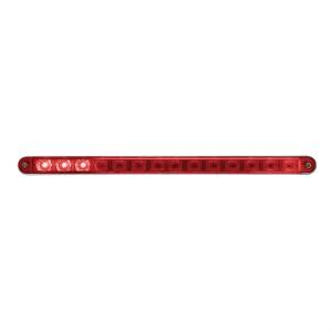 UNITED PACIFIC - 37523 - BARRA DE LUCES SECUENCIAL DE 14 LED DE 12" CON BISEL - LED ROJO/LEENTE ROJA