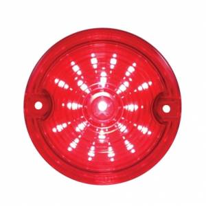 UNITED PACIFIC - 37575 - LUZ DE SEÑAL DE 21 LED DE 3-1/4" DE DOBLE FUNCIÓN PARA MOTO HARLEY CON ENCHUFE 1157 - LED ROJO/LENTE ROJA