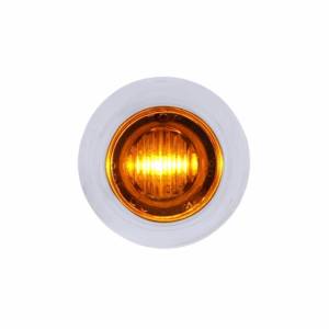 UNITED PACIFIC - 37967 - MINI LUZ DE 3/4" DE DOBLE FUNCIÓN DE 3 LED CON BISEL (LIQUIDACIÓN/MARCADOR) - LED ÁMBAR/LENTE ÁMBAR