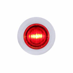 UNITED PACIFIC - 37968 - MINI LUZ DE 3/4" DE DOBLE FUNCIÓN DE 3 LED CON BISEL (LIQUIDACIÓN/MARCADOR) - LED ROJO/LENTE ROJA