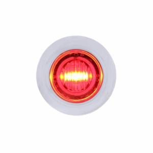 UNITED PACIFIC - 37970 - MINI LUZ DE 3/4" DE DOBLE FUNCIÓN DE 3 LED CON BISEL (LIQUIDACIÓN/MARCADOR) - LED ROJO/LENTE TRANSPARENTE