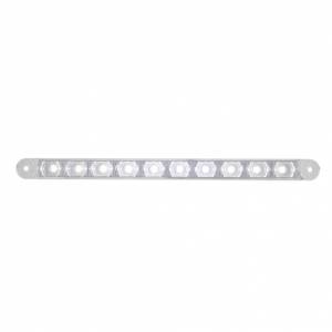 UNITED PACIFIC - 38005 - BARRA DE LUCES DE 10 LED DE 9" DE DOBLE FUNCIÓN - LED BLANCO/LEENTE TRANSPARENTE
