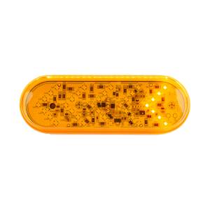 UNITED PACIFIC - 38143 - LUZ DE SEÑAL DE GIRO SECUENCIAL OVALADA DE 35 LED DE 6" - LED ÁMBAR/LEENTE ÁMBAR