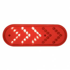 UNITED PACIFIC - UNITED PACIFIC - 38145 - LUZ DE SEÑAL DE GIRO SECUENCIAL OVALADA DE 35 LED DE 6" - LED ROJO/LENTE ROJA - Image 2