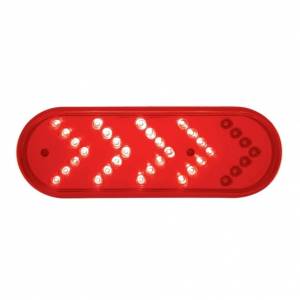 UNITED PACIFIC - UNITED PACIFIC - 38145 - LUZ DE SEÑAL DE GIRO SECUENCIAL OVALADA DE 35 LED DE 6" - LED ROJO/LENTE ROJA - Image 3