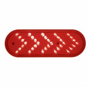 UNITED PACIFIC - UNITED PACIFIC - 38145 - LUZ DE SEÑAL DE GIRO SECUENCIAL OVALADA DE 35 LED DE 6" - LED ROJO/LENTE ROJA - Image 4