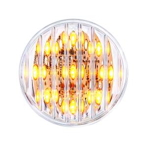 UNITED PACIFIC - 38362 - LUZ REDONDA DE 9 LED DE 2" (LIQUIDACIÓN/MARCADOR) - LED ÁMBAR/LENTE TRANSPARENTE