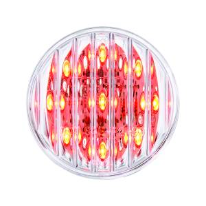 UNITED PACIFIC - 38363 - LUZ REDONDA DE 9 LED DE 2" (LIQUIDACIÓN/MARCADOR) - LED ROJO/LENTE TRANSPARENTE