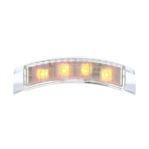 UNITED PACIFIC - 38506 - LUZ DE SEÑAL DE GIRO DEL FARO DE 4 LED - LED ÁMBAR/LENTE TRANSPARENTE