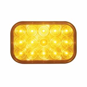 UNITED PACIFIC - UNITED PACIFIC - 38746BAK - KIT DE LUCES DE INTERMITENTE RECTANGULARES DE 15 LED - LED ÁMBAR/LENTE ÁMBAR - Image 2