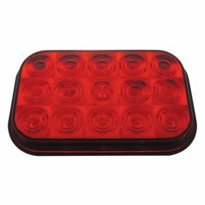UNITED PACIFIC - UNITED PACIFIC - 38747 - LUZ RECTANGULAR DE 15 LED (PARADA, GIRO Y TRASERA) - LED ROJA/LENTE ROJA - Image 3