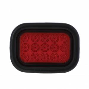 UNITED PACIFIC - UNITED PACIFIC - 38747BRK - KIT DE LUCES RECTANGULARES DE 15 LED (PARADA, GIRO Y TRASERA) - LED ROJO/LENTE ROJA - Image 2