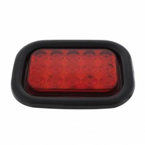 UNITED PACIFIC - UNITED PACIFIC - 38747BRK - KIT DE LUCES RECTANGULARES DE 15 LED (PARADA, GIRO Y TRASERA) - LED ROJO/LENTE ROJA - Image 3
