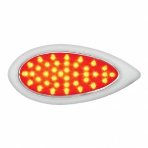 UNITED PACIFIC - 38804 - LUZ EN LÁGRIMA DE 39 LED CON BISEL DE PLÁSTICO (PARADA, GIRO Y COLA) - LED ROJO/LENTE ROJA