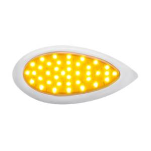 UNITED PACIFIC - 38805 - LUZ DE INTERMITENTE DE 39 LED EN "LÁGRIMA" CON BISEL - LED ÁMBAR/LEENTE ÁMBAR