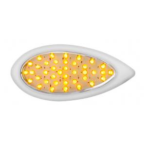 UNITED PACIFIC - 38807 - LUZ DE INTERMITENTE DE 39 LED EN "LÁGRIMA" CON BISEL - LED ÁMBAR/LENTE TRANSPARENTE