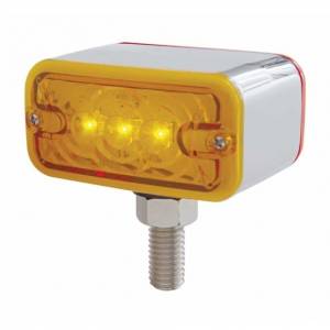 UNITED PACIFIC - 38840 - LUZ DE DOBLE CARA DE 6 LED - MONTAJE EN T - LED ÁMBAR Y ROJO/LENTE ÁMBAR Y ROJA
