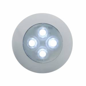 UNITED PACIFIC - UNITED PACIFIC - 38936 - LUZ DE DOMO DE 4 LED DE 1-3/4" BISEL REDONDO DE 3" LED BLANCO/LENTE TRANSPARENTE - Image 1